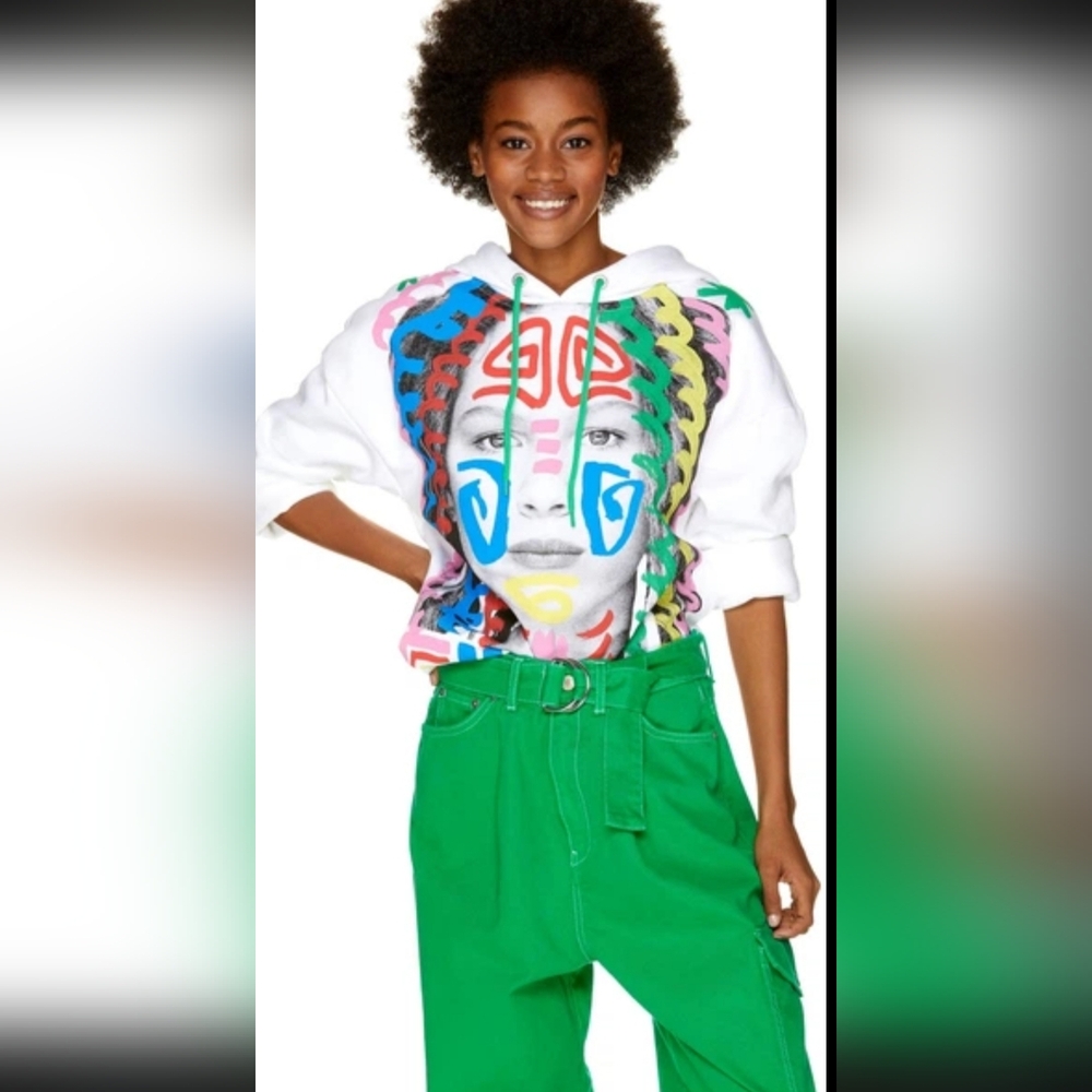 Vintage United Colors Of Benetton Colorful Graphic Hoodie